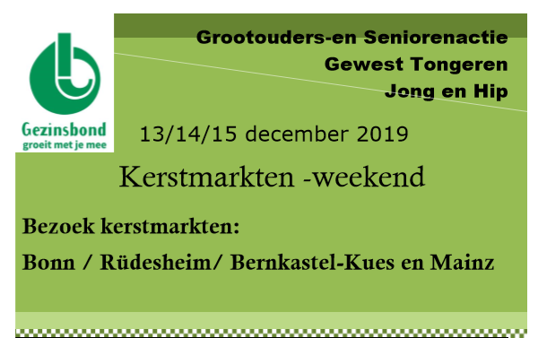 gosa tongeren kerstmarkt 2019