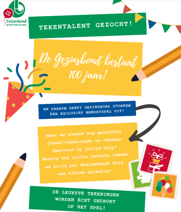 tekentalent gezocht gezinsbond stokkem 100 jaar