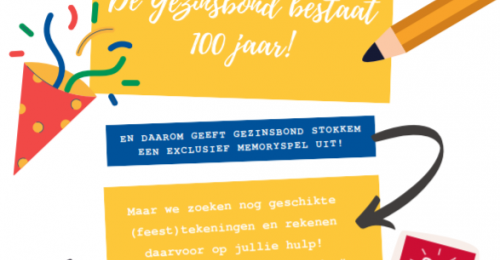 tekentalent gezocht gezinsbond stokkem 100 jaar