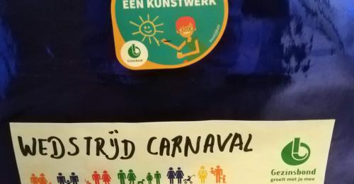 wedstrijd carnavalsmaskers knutselen gezinsbond stokkem 2021