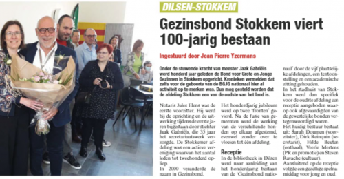 foto's 100 jaar gezinsbond stokkem